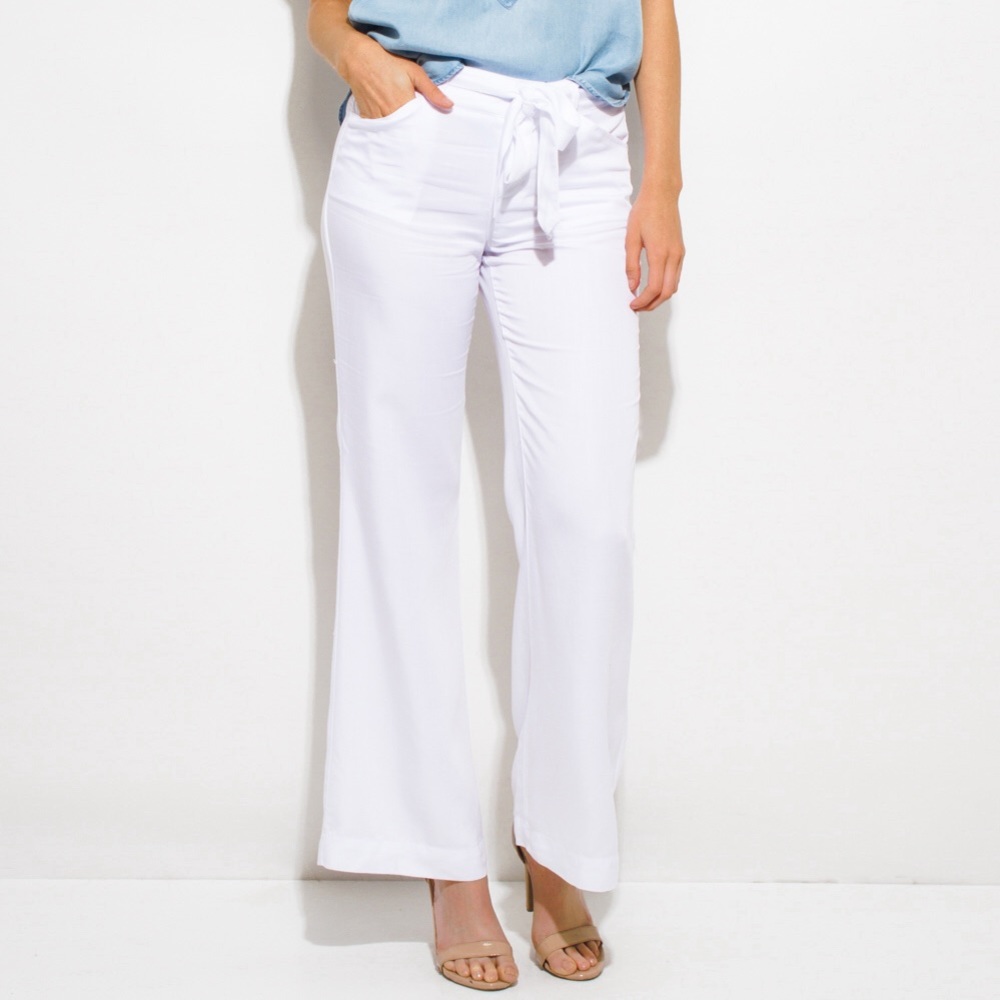 White Wide leg trouser